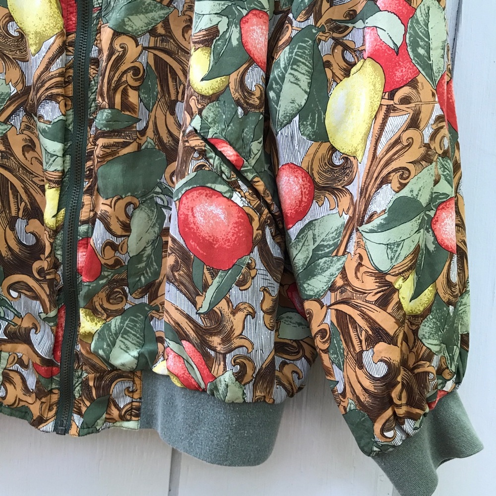 Vintage Silk Italian Hooded Bomber Jacket - Picture 5 of 12